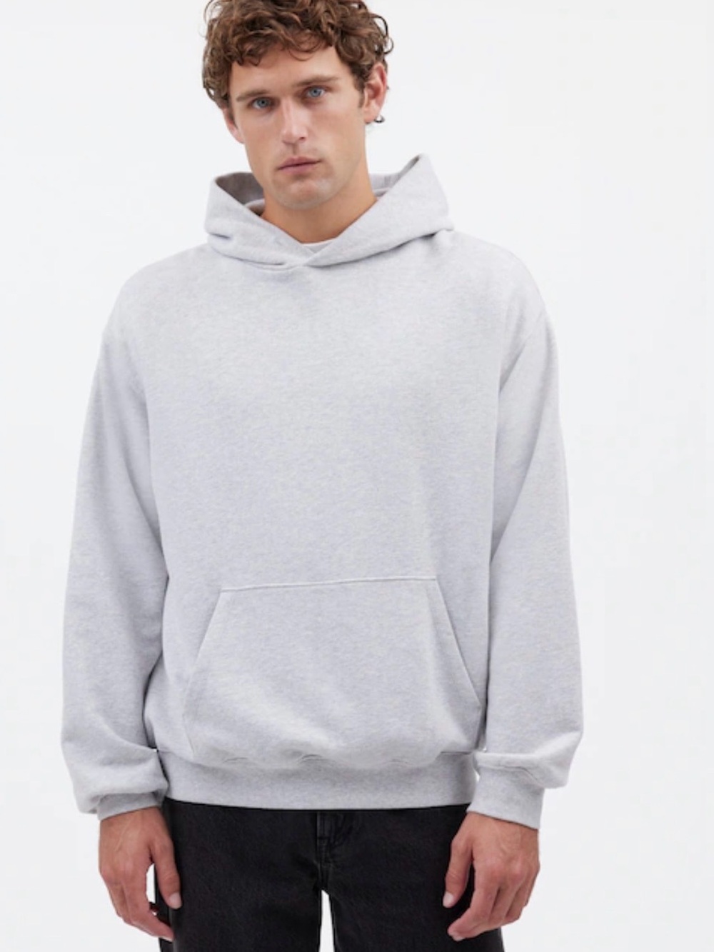 Madewell McCarren Hoodie Men’s Light Heather Grey , Large